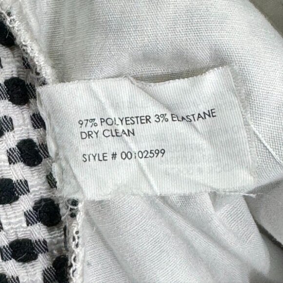 CLUB MONACO Women's Shorts Textured White Black Polka Dot Stretch Pockets Size 0 - Picture 7 of 9